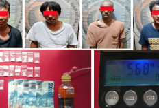Pesta Narkoba di Prabumulih Digerebek, 4 Orang Diamankan, Disita 24 Paket Sabu