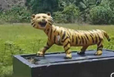 Patung Harimau Stunting di Pinggir Jalan Viral, Warganet Ramai Beri Komentar Kocak