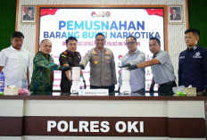 Polres OKI Musnahkan 927 Gram Sabu, Komitmen Babat Habis Narkotika