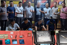 Polres Ogan Ilir Gerebek Pesta Narkoba, Empat Pengedar Sabu Diamankan