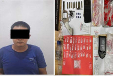 Gerebek Rumah Bandar di Cempaka OKU Timur, Polisi Temukan Sabu 20 Gram, Ekstasi, Revolver dan Amunisi