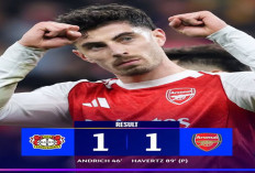 Hasil Liga Champions: Arsenal Tahan Bayer Leverkusen 1-1 di Leg 1 Liga.