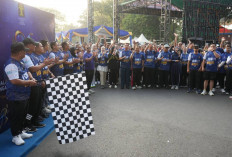 Gebyar HUT Pengayoman ke-81, Kanwil Kemenkum Sumsel Gelar Fun Walk Serentak