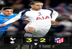 Hasil Liga Champions: Tottenham Gagal Comeback, Atletico Madrid Melaju Agregat 7-5.