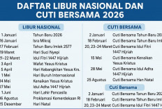 Ini Daftar Hari Libur dan Tanggal Merah 2026, Apakah 2 Januari 2026 Termasuk Cuti Bersama?