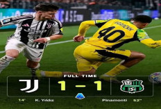 Hasil Juventus vs Sassuolo 1-1: Sassuolo Curi Poin Berkat Ketangguhan Jay Idzes.