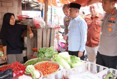 Sidak di Pasar Indralaya, Kapolres dan Wabub Monitoring Harga Bahan Pokok Jelang Lebaran Idul Fitri