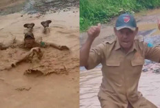 Aksi Mandi Lumpur Pria di Ogan Ilir Viral, Protes Jalan Rusak Tak Kunjung Diperbaiki