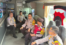 Polda Sumsel Turunkan Mobile Command Center ke Betung, Teknologi Drone Kendalikan Arus Mudik Jalintim