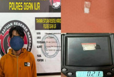 Kurir Sabu di Kebun Karet Pulau Kabal Dibekuk, Polisi Amankan Barang Bukti 0,21 Gram