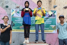 Siswa SMPN 09 dan Siswi SMPN 17 Palembang Raih Juara 1 Seleksi O2SN Panjat Tebing Tingkat Kota Palembang 