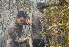 Operasi Aman Nusa II, Subsatgas Posko Tulung Selapan Padamkan Karhutla di PT TIAN