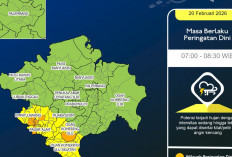 Sejumlah Wilayah Berpotensi Hujan Sedang Disertai Petir dan Angin Kencang