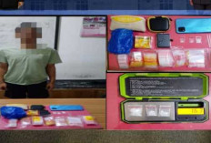 Satresnarkoba Polres OKI Gerebek Rumah Pengedar di Kutaraya Kayuagung, Timbangan Digital dan Sabu Disita