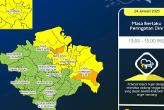 Waspada Hujan Siang Hari! Ini Prakiraan Cuaca Lengkap Sumatera Selatan, Sabtu 24 Januari 2026