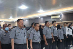 Apel Pagi Kemenkum Sumsel : Jaga Kesehatan dan Produktivitas Pegawai di tengah Kabut Asap