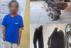 Terekam CCTV Curi Besi Plat Gudang Beras, Pria di OI Diciduk Tim Panther Polsek Pemulutan