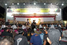 Pererat Silaturahmi dengan Masyarakat, Polres OKI Hadir Persembahkan Pageralan Wayang Kulit