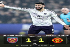 Hasil West Ham vs Manchester United 1-1: Drama Injury Time, Setan Merah Menolak Tumbang.