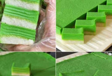 Kue Ketan Lapis Srikaya, Legit Gurih dengan Aroma Pandan yang Menggoda Selera