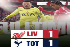 Hasil Liga Premier Liverpool Dipaksa Imbang Tottenham 1-1.