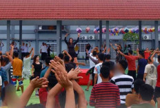 Lapas Kayuagung Wujudkan Lingkungan Sehat dan Humanis Melalui Senam Bersama