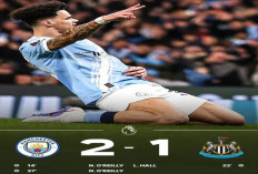 Hasil Man City Vs Newcastle 2-1, O’Reilly Jadi Pahlawan dan City Cuma 2 Poin dari Arsenal.