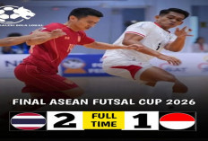Hasil Final AFF Futsal 2026! Indonesia Tumbang 1-2 dari Thailand.