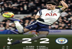 Hasil Tottenham vs Man City 2-2: City Ditahan Spurs, Jarak dengan Arsenal Melebar.