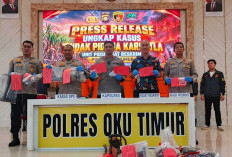 ‎Enam Tersangka Karhutla Diamankan Polres OKU Timur, Terancam 15 Tahun Penjara