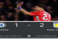 Hasil Liga Premier Inggris: Chelsea Tumbang 1-2 dari Aston Villa.