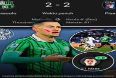 Hasil Liga Seri A Italia: Sassuolo Imbang 2-2 vs Pisa, Jay Idzes Solid 90 Menit.