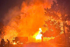 Lokasi Illegal Refinery di Babat Toman Muba Diduga Terbakar