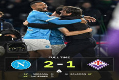 Hasil Napoli vs Fiorentina 2-1: Asa Papan Atas Serie A Terjaga.