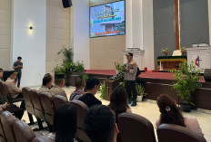 Polisi Bangun Kedekatan dengan Jemaat GMI Muara Enim Lewat Minggu Kasih