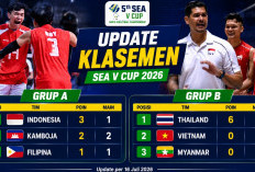 Klasemen SEA V Cup 2026: Indonesia Kokoh di Puncak Grup A, Filipina Tertekan, Thailand Juara Grup B