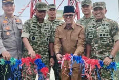 Pembangunan Jembatan Gantung Garuda di Desa Pusar Rampung 100 Persen