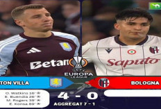 Perempat Final Liga Europa 2026: Aston Villa Gilas Bologna 4-0.