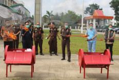 Kejari OKU Musnahkan Barang Bukti Narkoba, Senpi hingga Sajam