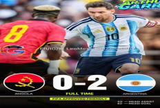 Hasil Laga Persahabatan: Argentina Menang 2-0 atas Angola 