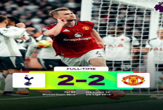 Hasil Liga Premier Inggris: Tottenham vs Manchester United, Skor Sama Kuat 2-2!
