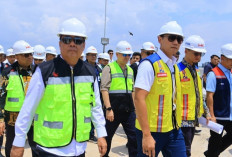 Wagub Cik Ujang Dampingi Menko AHY Tinjau Jembatan Tol Musi V, Ditargetkan Fungsional Sebelum Lebaran