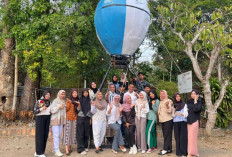 Unik! Balon Udara Hasil Pelatihan Pengelasan Mejeng di Kantor Disnaker Prabumulih