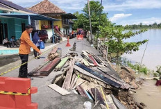 Longsor Terjang Jalan Laut Sekayu, BPBD Muba Siaga Antisipasi Bencana Susulan