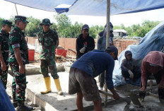 Pembangunan Jembatan Gantung di Desa  Kuala Dua Belas Terus Dipercepat