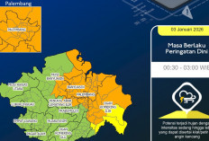 Prakiraan Cuaca Sumatera Selatan Sabtu 3 Januari 2026, Hujan Berpotensi Guyur Sejumlah Wilayah