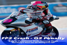 Hasil kualifikasi Q2 Moto3 Hungaria 2026: Veda Ega Pratama Start P9, Tapi Kena Hukuman! 