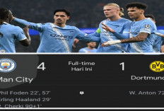 Hasil Liga Champions: Manchester City Gilas Borussia Dortmund 4-1
