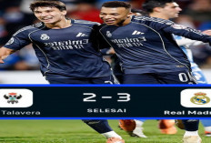Hasil Copa del Rey: Real Madrid Menang 3-2 atas Talavera Berkat Dua Gol Mbappé.