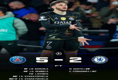 Hasil Liga Champions: PSG Bungkam Chelsea 5-2, Selangkah ke Perempat Final. 